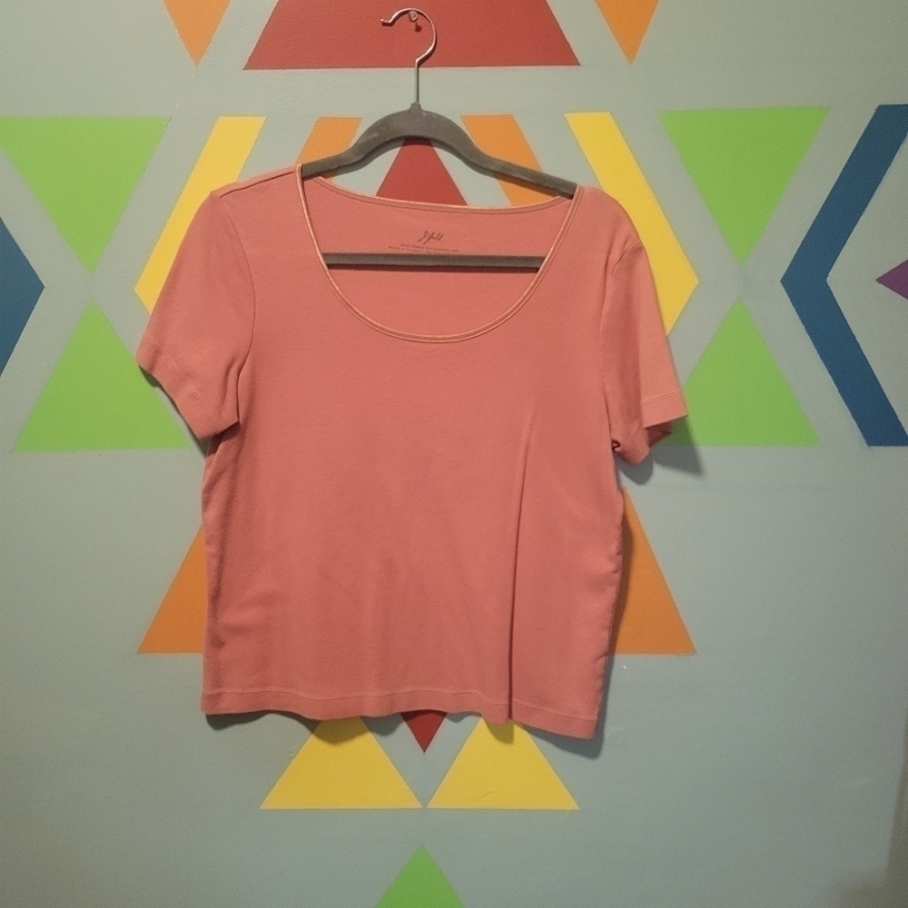 J Jill Women's Short Sleeve Compassion Tee Size Medium Petite